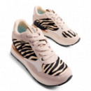 Zapatillas Piel Estampado Animal Cuña Baroda  GIOSEPPO