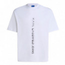 Camiseta con el Logotipo Vertical  KARL LAGERFELD JEANS