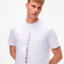 Camiseta con el Logotipo Vertical  KARL LAGERFELD JEANS