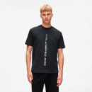 Camiseta con el Logotipo Vertical  KARL LAGERFELD JEANS
