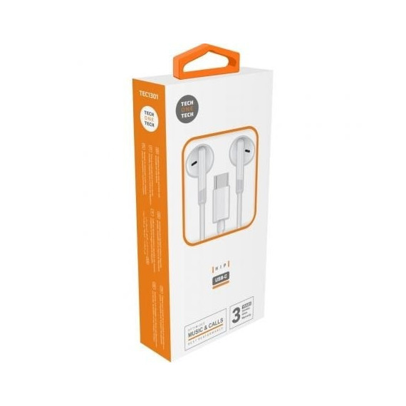 Auriculares + Microfono TECH ONE TECH Ear Usb-c White