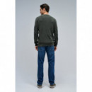 Jerséis y Sudaderas Jersey SALSA JEANS Punto con Textura Dark Green