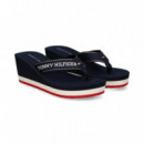 Flip Flop con Cuña Cinta Azul  TOMMY HILFIGER