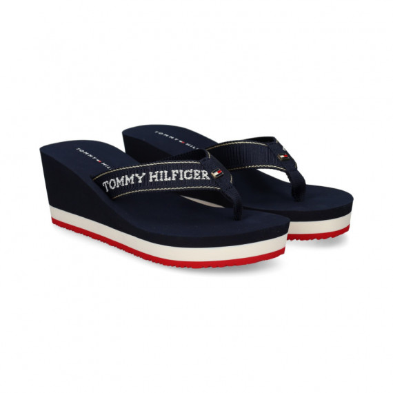 Flip Flop con Cuña Cinta Azul  TOMMY HILFIGER