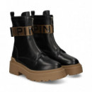 Botin Banda PINKO Piel Licra  Negro