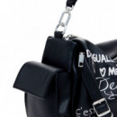 Bolso Bowling Efecto Piel Letras Mediano  DESIGUAL