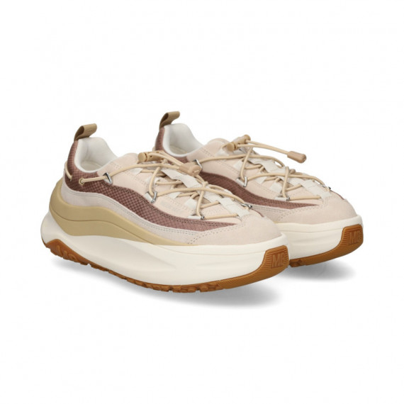 Acordonado con Plataforma Beige  MOON BOOT