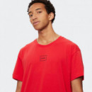 Laze T-shirt 10261152 01 Open Pink  HUGO