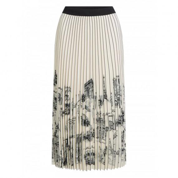 KARL LAGERFELD - Paris Sketch Pleated Skirt - 461 - A4W12024/461