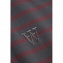 Polos Polo Double a By WOOD WOOD Landon Black Sand Stripe