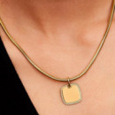 Colgante Etiqueta Grabable Cuadrada Brillante Recubrimiento en Oro 364009C01  PANDORA