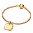 Colgante Etiqueta Grabable Cuadrada Brillante Recubrimiento en Oro 364009C01  PANDORA