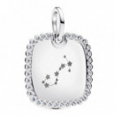 Colgante Etiqueta Grabable Cuadrada Brillante Plata de Primera Ley 394009C01  PANDORA