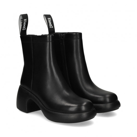 Botin Plataforma Piel Negro  CAMPER