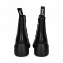 Botin Plataforma Piel Negro  CAMPER