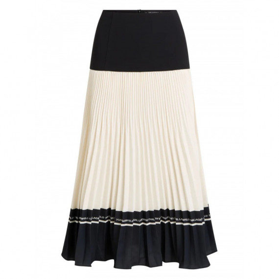 KARL LAGERFELD - Elevated Pleated Skirt - 999 - A4W12014/999