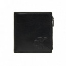 Sculpted Impression Compact Zip Black  CALVIN KLEIN
