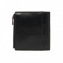 Sculpted Impression Compact Zip Black  CALVIN KLEIN