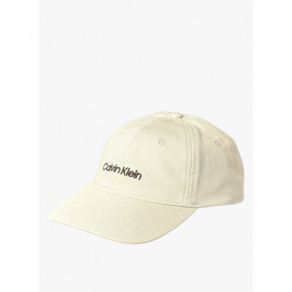 Logo CALVIN KLEIN Emb On Denim Bone Whit