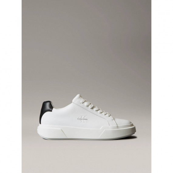 Chunky Cupsole Laceup Lth Bright White/b  CALVIN KLEIN