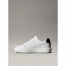 Chunky Cupsole Laceup Lth Bright White/b  CALVIN KLEIN