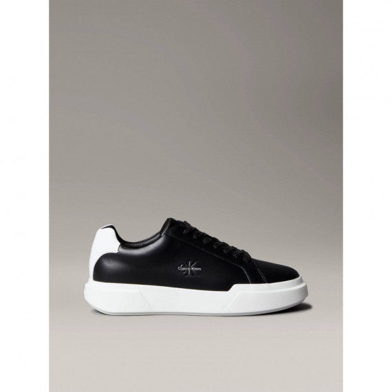 Chunky Cupsole Laceup Lth Black/bright W  CALVIN KLEIN