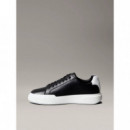 Chunky Cupsole Laceup Lth Black/bright W  CALVIN KLEIN