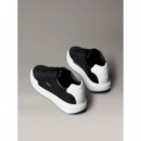 Chunky Cupsole Laceup Lth Black/bright W  CALVIN KLEIN