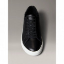 Low Pro Cups Lace Up Lth Aop Black  CALVIN KLEIN
