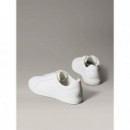Low Pro Cups Lace Up Lth Aop Bright Whit  CALVIN KLEIN