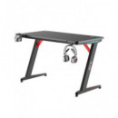 MESA GAMING PRO300 FIBRA CARBONO LUZ RGB MUVIP