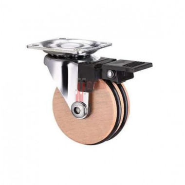 Rueda De Madera 50x20.5 Con Freno