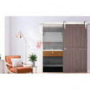 Sistema Corrediza Mod 1 Niquel Satinado Becu