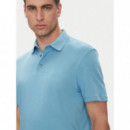 Ss Supima Chest Emb Polo Blue Steam  CALVIN KLEIN