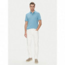 Ss Supima Chest Emb Polo Blue Steam  CALVIN KLEIN