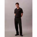 Ss Supima Cotton Polo 14GG Black  CALVIN KLEIN