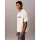 Ss Premium Terry Relaxed Polo Tofu  CALVIN KLEIN