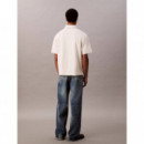 Ss Premium Terry Relaxed Polo Tofu  CALVIN KLEIN