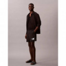 Nylon Logo Drawstring Short Black  CALVIN KLEIN