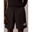 Nylon Logo Drawstring Short Black  CALVIN KLEIN