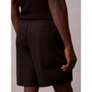 Nylon Logo Drawstring Short Black  CALVIN KLEIN
