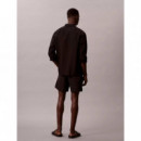 Nylon Logo Drawstring Short Black  CALVIN KLEIN