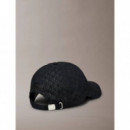Emblem Print W Leather Patch Cap Charcoa  CALVIN KLEIN