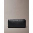 Ck Large Zip Around Black  CALVIN KLEIN