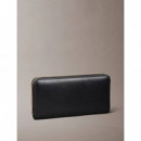 Ck Large Zip Around Black  CALVIN KLEIN