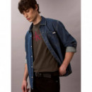 Ss Hero Monologo Tee 20S Beluga  CALVIN KLEIN