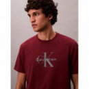 Ss Hero Monologo Tee 20S Renaissance Red  CALVIN KLEIN