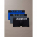 Low Rise Trunk 3PK Black/royalty/turbule  CALVIN KLEIN