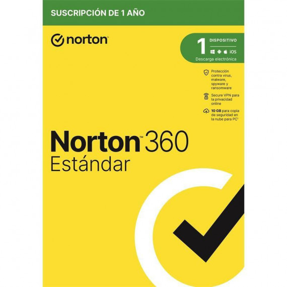 NORTON 360 Standard 10GB - 1 Usuario, 1 Dispositivo, 1 Año