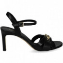 Sandalia Eslabon Piel Negro  MICHAEL KORS
